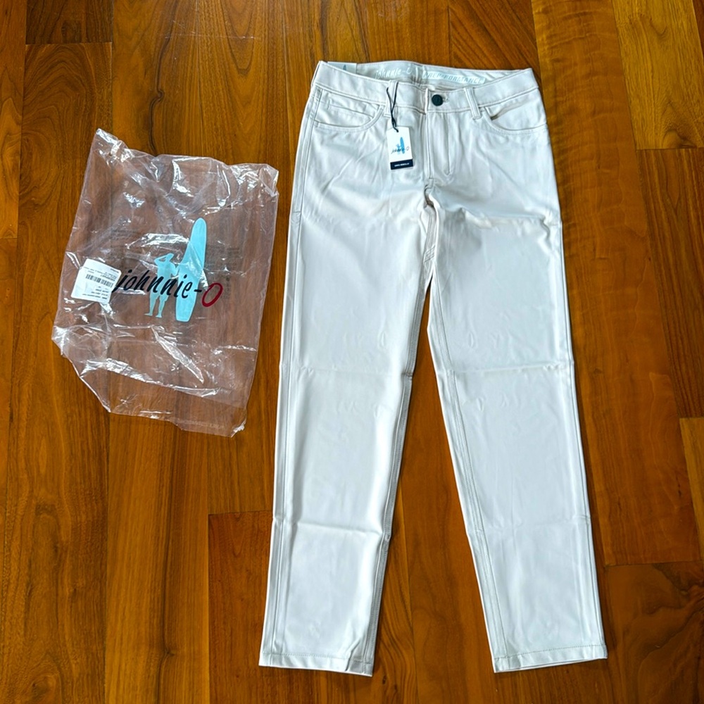 Johnnie-O Biys size 10 Performance Pants Stone
